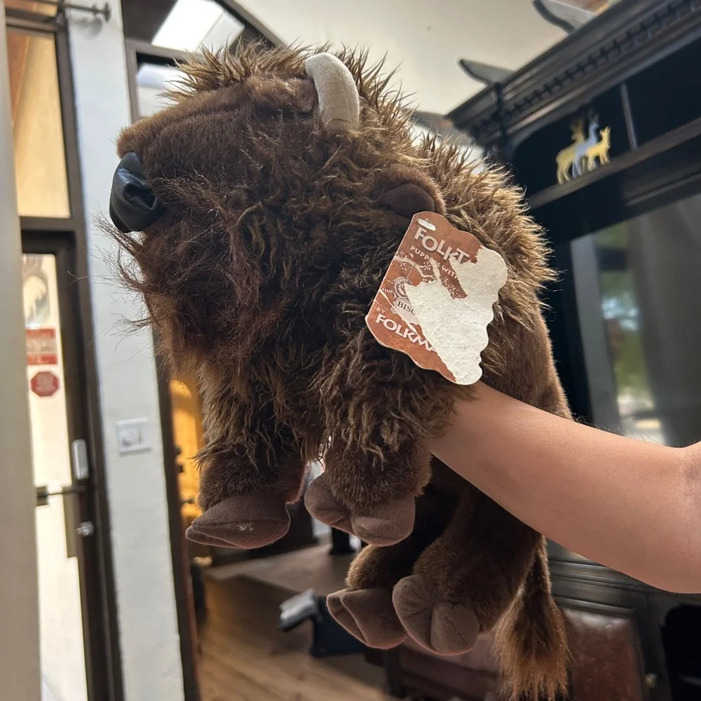 Retired Buffalo Bison Folktails Puppet by Folkmanis Inc